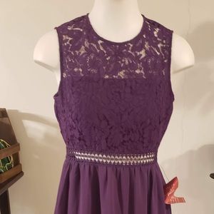Truth & Fable Lace Trim Maxi Dress, Size M